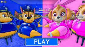 100 PAW PATROL BARRY Против 100 SKYE PAW PATROL в BARRY'S PRISON RUN! в РОБЛОКС(#ROBLOX)