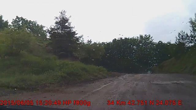 Път 3009 - Дупки, ями и път около Елаците - Видеорегистратор HP F800G смотреть онлайн
