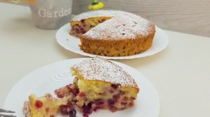 Простой рецепт пирога с клюквой.