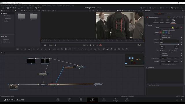 DaVinci Resolve FUSION /// Урок 1 // Часть 7 / Анимация с помощью ключевых кадров