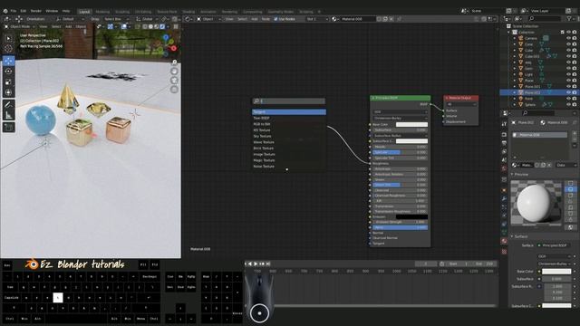 สอนทำ texture ครอบจักรวาล ด้วย Blender / Easy Roughness Texture Material Blender Tutorial смотреть онлайн