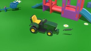 Развивающие мультики про машинки - Трактор . Цифра  6