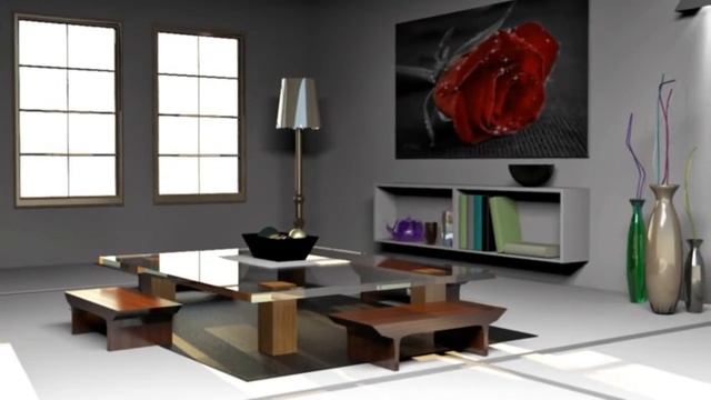 3Ds Max interior scene. смотреть онлайн