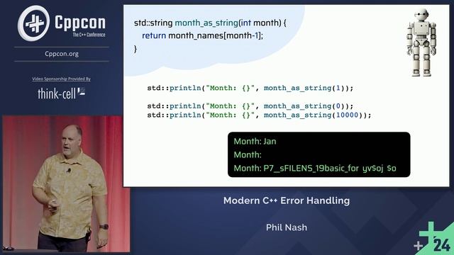 Modern C++ Error Handling - Phil Nash - CppCon 2024 смотреть онлайн