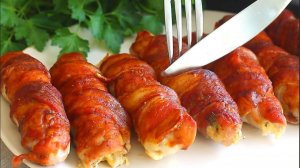 Этот рецепт сведет вас с ума! Рулетики из мяса с начинкой в духовке. Простой и вкусный рецепт!