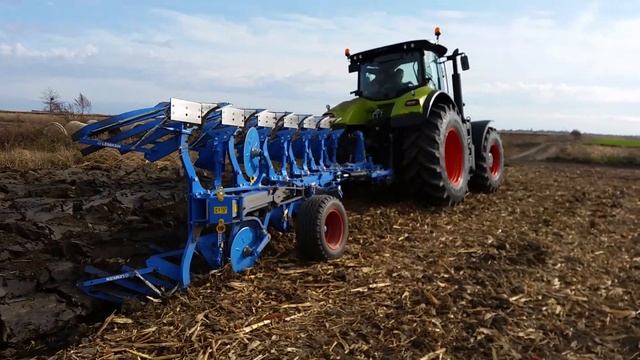 Claas Axion 930 & Lemken plug смотреть онлайн
