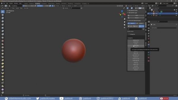How to Use Blender Kit for sculpting in Blender [2.91]
