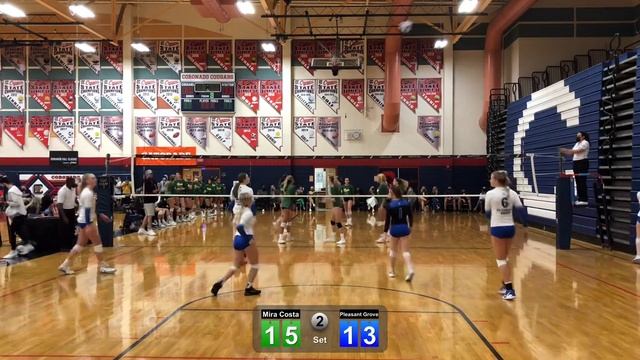 Pleasant Grove Vs Mira Costa Set 2 HS Volleyball 9/17/21