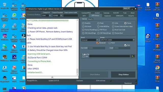 Any SPD Phone format + Frp one Cilck Miracle Box 3.39 Crack смотреть онлайн