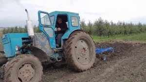самая глубокая #пахота трактором #т-40 и плуг плн 3-35