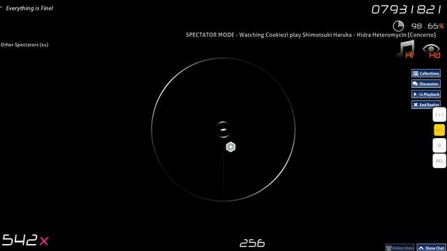 [Spectator] Cookiezi Shimotsuki Haruka - Hidra Heteromycin +HDHR Failed смотреть онлайн
