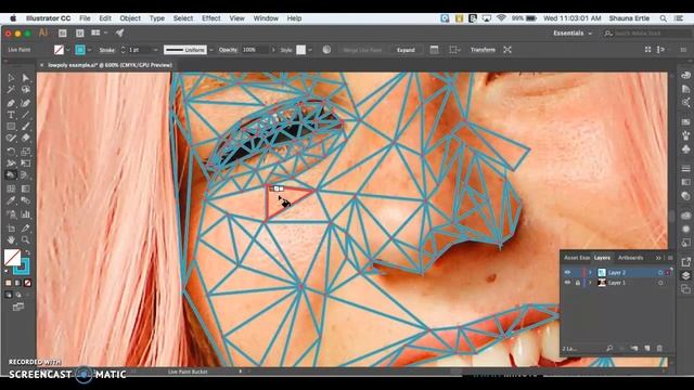 Low Poly:Filling in shapes with live paint смотреть онлайн