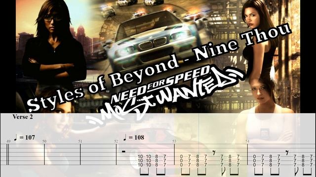 Styles of Beyond - Nine Thou GUITAR BACKING TRACK + TAB смотреть онлайн