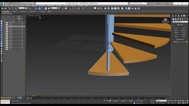 3D Studio Max - SPİRAL DÖNER MERDİVEN ve KORKULUK ÇİZİMİ смотреть онлайн
