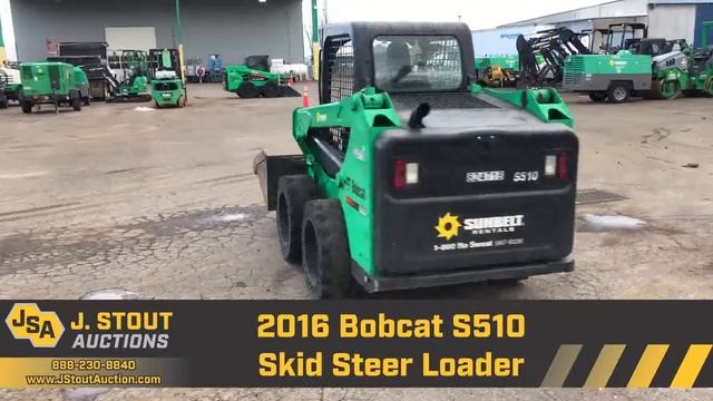 2016 Bobcat S510 Skid Steer Loader смотреть онлайн
