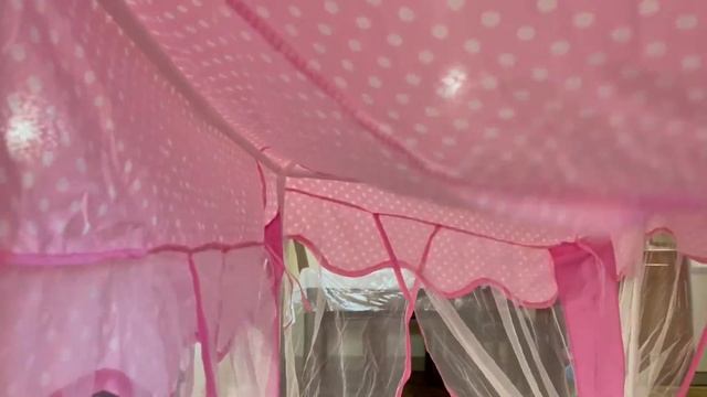 Princess Castle Play Tent Kids Play House with Star Lights Girls Pink Play Tents | indoor tent | смотреть онлайн