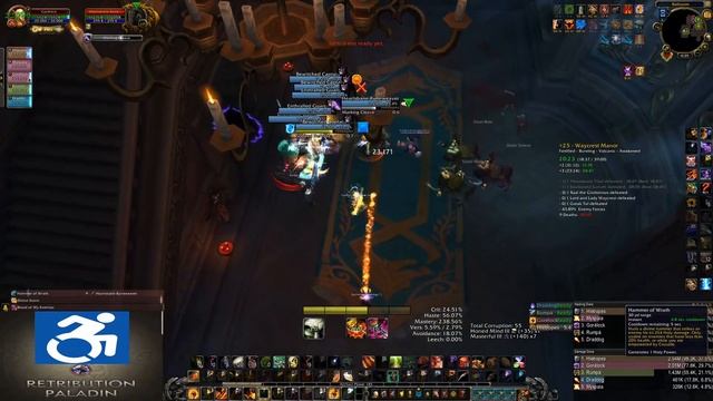 Mastery Retribution Paladin 25 Waycrest! StOp CaStInG ON ME! Ft. Floor PoV
