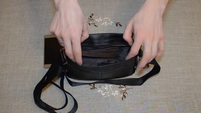 Мужская сумка через плечо - цвет черный смотреть онлайн