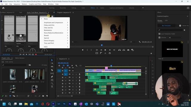 Adding Echo effect and reverb in Premiere Pro 2022 смотреть онлайн