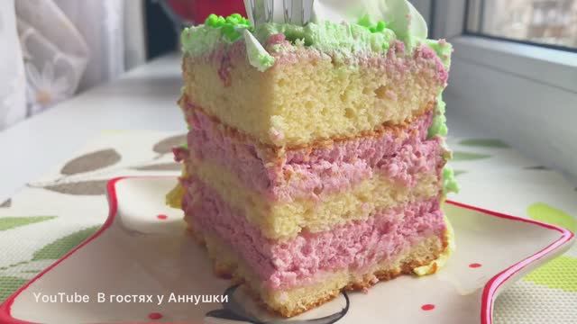 Бисквитный торт с ягодами — вкуснее не бывает! 🍰✨ смотреть онлайн