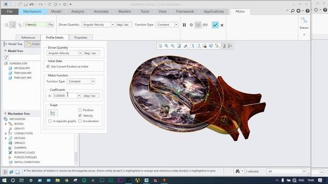 Kinematic Analysis of Geneva Mechanism with PTC Creo Parametric смотреть онлайн