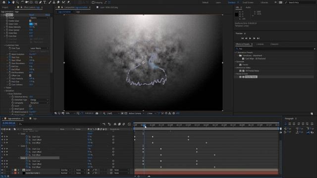 Timelapse Electric Logo Reveal Animation in After Effects смотреть онлайн