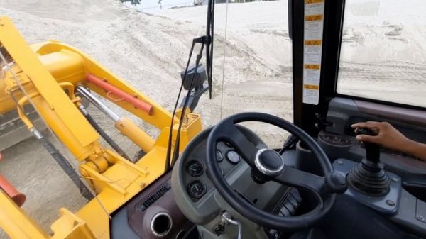 Lonking CDM843 wheel loader driving. Tutorial and tips.