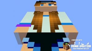 Giantess Growth Animation #77 ( Jade Girl Giantess, 30000 block height )