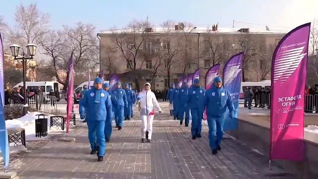 Эстафета огня Универсиады в г. Кызыле