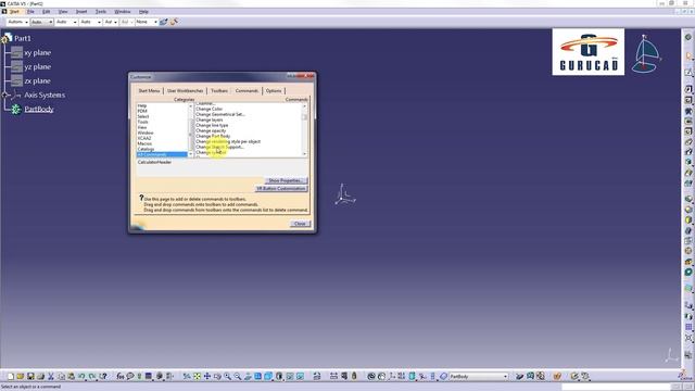 How To Add a Command to CATIA V5 Toolbar Method 1 | Using Tools - Customize CATIA V5 Infrastructur смотреть онлайн