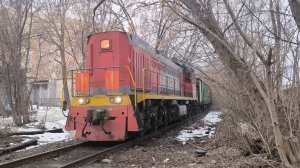 Тепловоз ТЭМ18ДМ - 1400 с грузовым составом