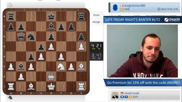 Banter Blitz Chess with IM Andrey Ostrovskiy - March 23, 2018 смотреть онлайн