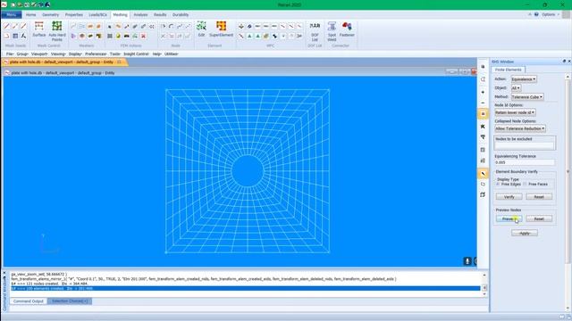 MSC Nastran Patran Tutorial 2 Plate with Hole LSA смотреть онлайн