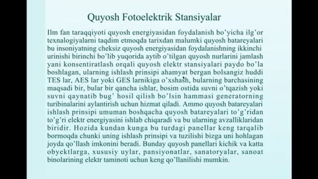 Quyosh energetik stansiyalari смотреть онлайн