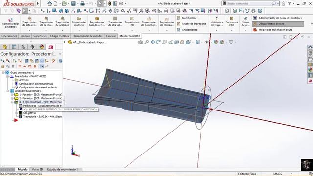 Mastercam para Solidworks acabado multiejes rotativo смотреть онлайн