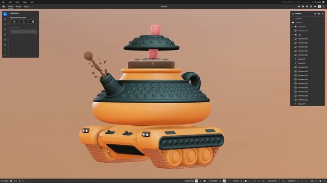 Substance 3D Modeler - Boba Tea Tank