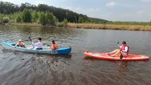Поход выходного дня. Байда + сапборд Hiper + сапборд Koi, с детьми.