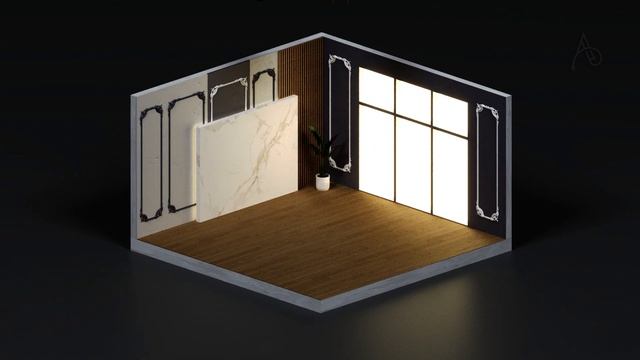 3Ds Max Isometric Living Room Design Animation смотреть онлайн