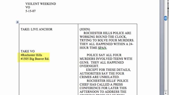 TV NEWS   How To Write A VO, VOSOT And PKG