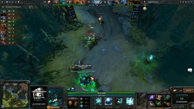 Dignitas vs Virtus Pro - Game 2 (Corsair Tournament - WB Round 1) смотреть онлайн