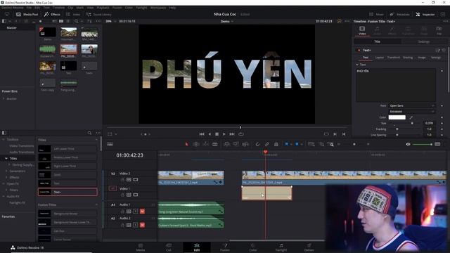 DR Tips ✅37: lồng video vào chữ bằng kỹ thuật Composite Mode & Dynamic Zoom trong DaVinci Resolve смотреть онлайн