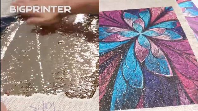 Printing on sequins with BIGPRINTER UV смотреть онлайн