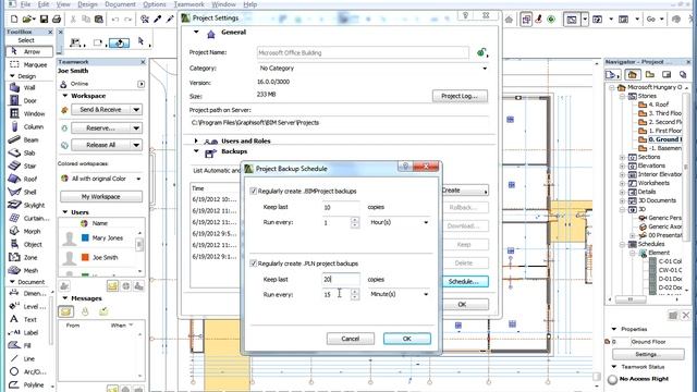 ArchiCAD 16 - BIM Server - Scheduling a Project Backup смотреть онлайн