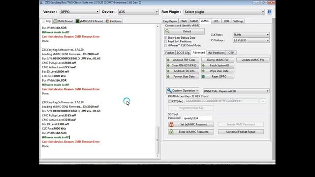 EAS JTAG Cant init Device Reason Ocr Ready Timeout Error Check Vcc or Emmc Dead смотреть онлайн