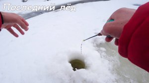 СМЕНИЛ МОРМЫШКУ как КИВОК ЗАГНУЛО! Рыбалка на последний лед, весной