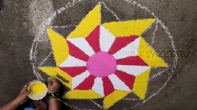 3D Shade Flower Rangoli | 3 Dimensional Rangoli Designs | Flower Rangoli Design | SPDs Gallery смотреть онлайн