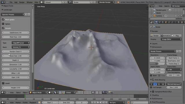 148-Blender Ant Landscape Addon смотреть онлайн