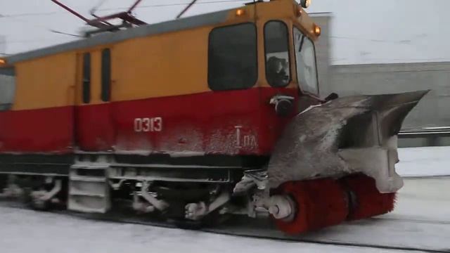 Трамвай ГС-4 (КРТТЗ) на кольце "Улица Алабяна" №0313 смотреть онлайн