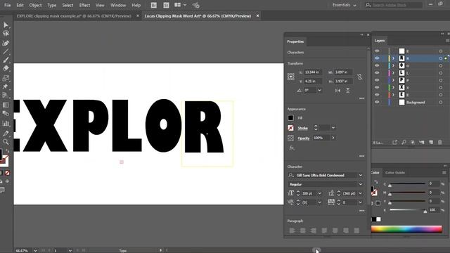 Clipping Mask Word Art Tutorial (Adobe Illustrator) смотреть онлайн