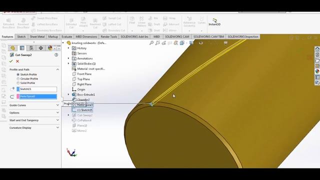 knurling SOLIDWORKS : CAD knurling смотреть онлайн